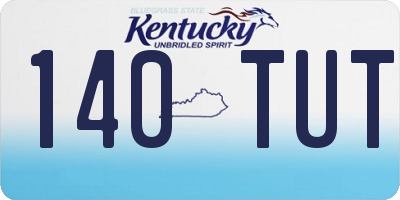 KY license plate 140TUT