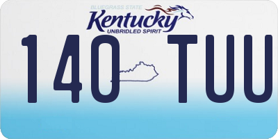 KY license plate 140TUU
