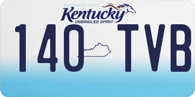 KY license plate 140TVB