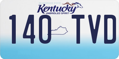 KY license plate 140TVD