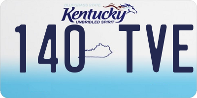 KY license plate 140TVE