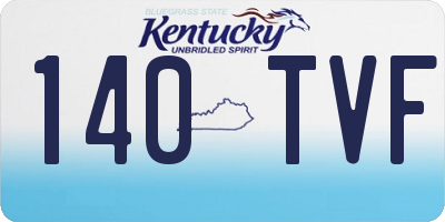 KY license plate 140TVF