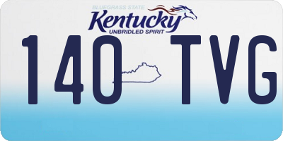 KY license plate 140TVG