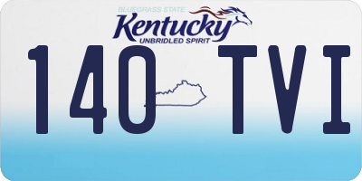 KY license plate 140TVI