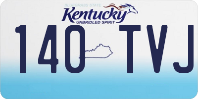 KY license plate 140TVJ