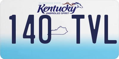 KY license plate 140TVL