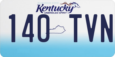 KY license plate 140TVN