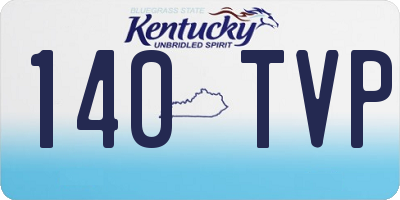 KY license plate 140TVP