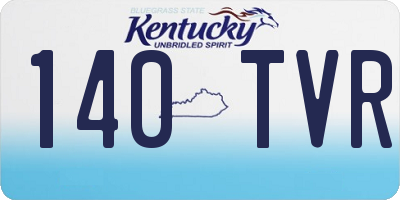 KY license plate 140TVR