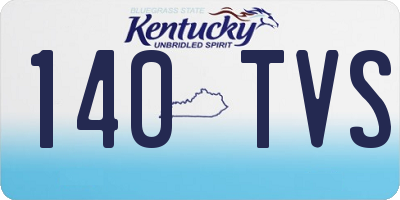 KY license plate 140TVS
