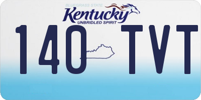 KY license plate 140TVT