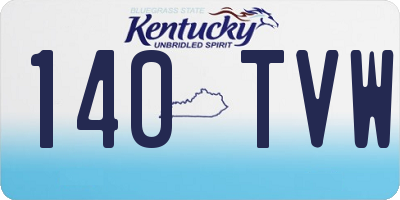 KY license plate 140TVW