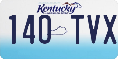 KY license plate 140TVX