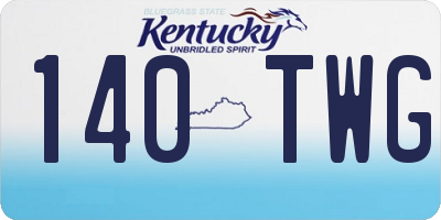 KY license plate 140TWG
