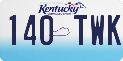 KY license plate 140TWK