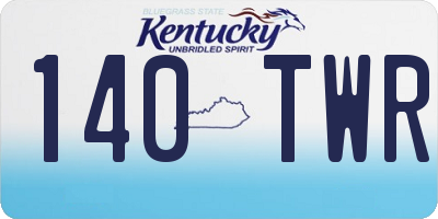 KY license plate 140TWR