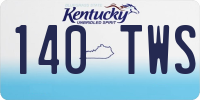 KY license plate 140TWS