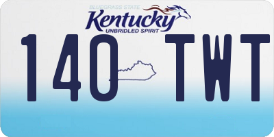 KY license plate 140TWT