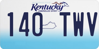 KY license plate 140TWV