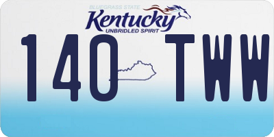 KY license plate 140TWW
