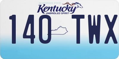 KY license plate 140TWX