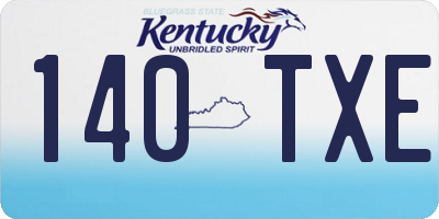KY license plate 140TXE