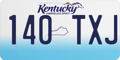 KY license plate 140TXJ
