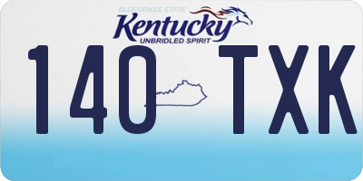 KY license plate 140TXK