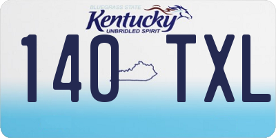 KY license plate 140TXL