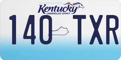 KY license plate 140TXR