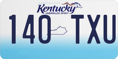 KY license plate 140TXU