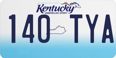 KY license plate 140TYA