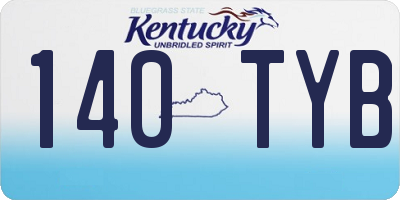 KY license plate 140TYB