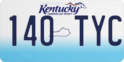 KY license plate 140TYC