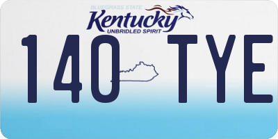 KY license plate 140TYE