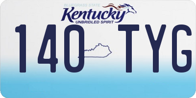 KY license plate 140TYG