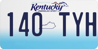 KY license plate 140TYH