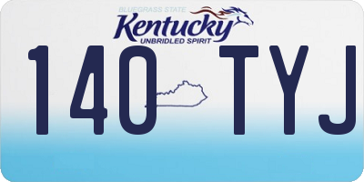 KY license plate 140TYJ