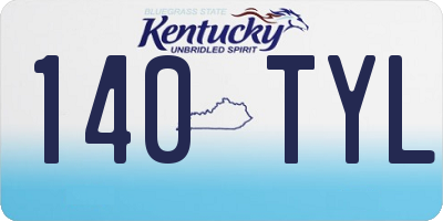 KY license plate 140TYL
