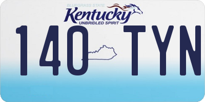 KY license plate 140TYN