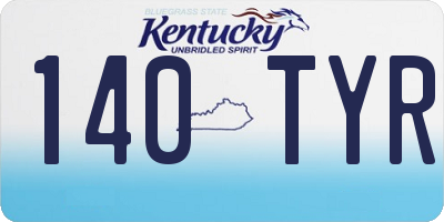 KY license plate 140TYR