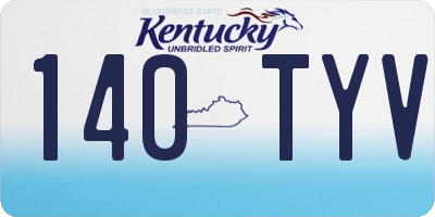 KY license plate 140TYV