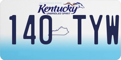 KY license plate 140TYW