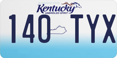 KY license plate 140TYX