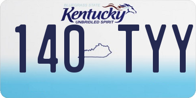 KY license plate 140TYY