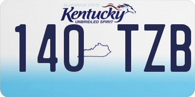 KY license plate 140TZB