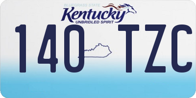 KY license plate 140TZC