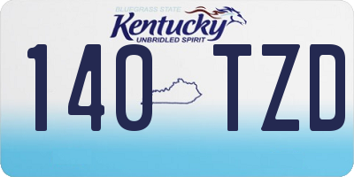 KY license plate 140TZD