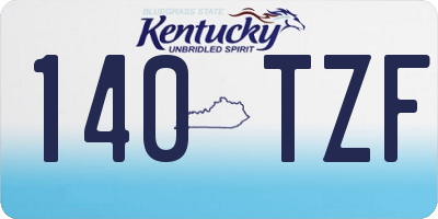 KY license plate 140TZF
