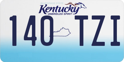 KY license plate 140TZI